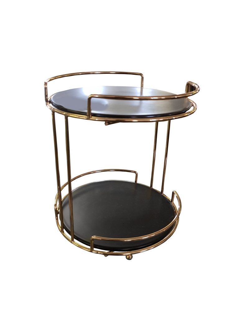 Loose stacking-Cake Stand 2t Black Top 23.5cm