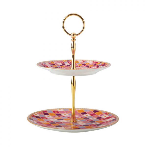 Maxwell Williams Kasbah Cake Stand 2 Tier Rose